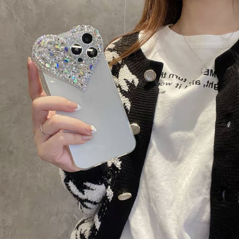 キラキラバケーション クリスタルキラキラハートiPhoneケース | ecrea