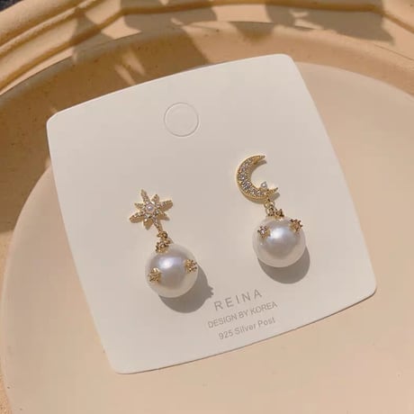 パール moon＆star ピアス