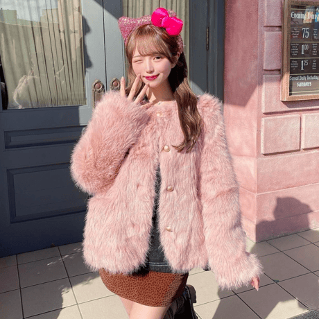 Hono様ご着用♡eco all fur jacket 2色