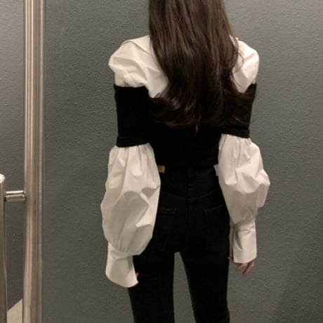 小越しほみ様ご着用♡シャツドッキングトップス