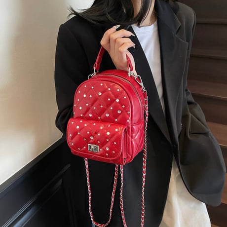 Bijou Quilted Mini Backpack 5色