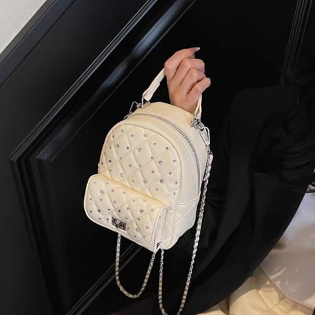 Bijou Quilted Mini Backpack 5色