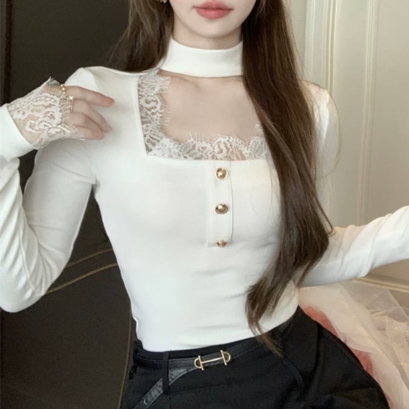 チョーカーレースデザイントップス2色 | ecrea