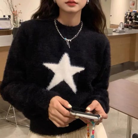 モノトーンstar 長袖トップス