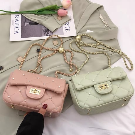 パール付きショルダーbag