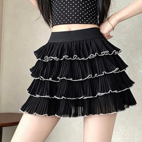 Tiered Frill Mini Skirt 2色