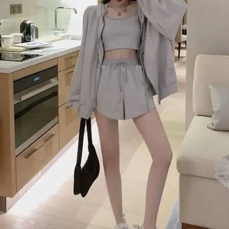 笹木里緒菜様ご着用♡ラフかわパーカー3点セット2色