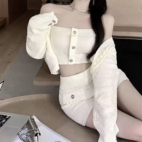 結城里華様ご着用♡シンプルニット３点セット