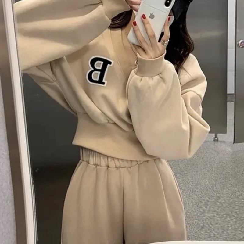 B&B ロゴセットアップ (ベージュ)(XXL)GEO(限界値下げ) Bロゴ スウェットセットアップ3色 | ecrea