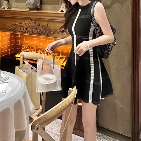 黒崎るりか様ご着用♡ノースリーブチェックワンピ