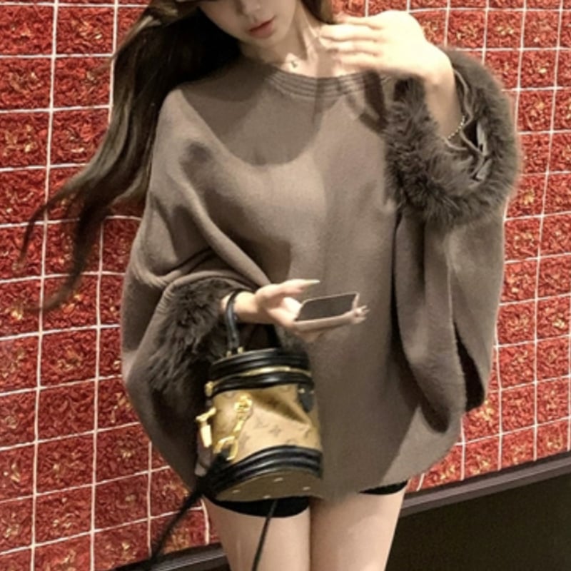 カデュネ♡エコファーポンチョ 6508a4a056458ab9ef4e8595da48c5