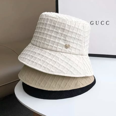 ワッフルデザインハートバケハ 4色