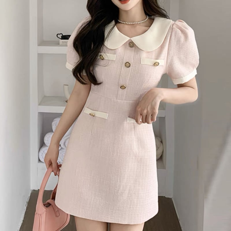 美品　ドルガバ　ツイード　半袖ワンピース 100cm 1092091_18708692_k3.jpg