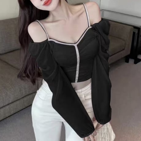 kira kira シアー長袖トップス 3色