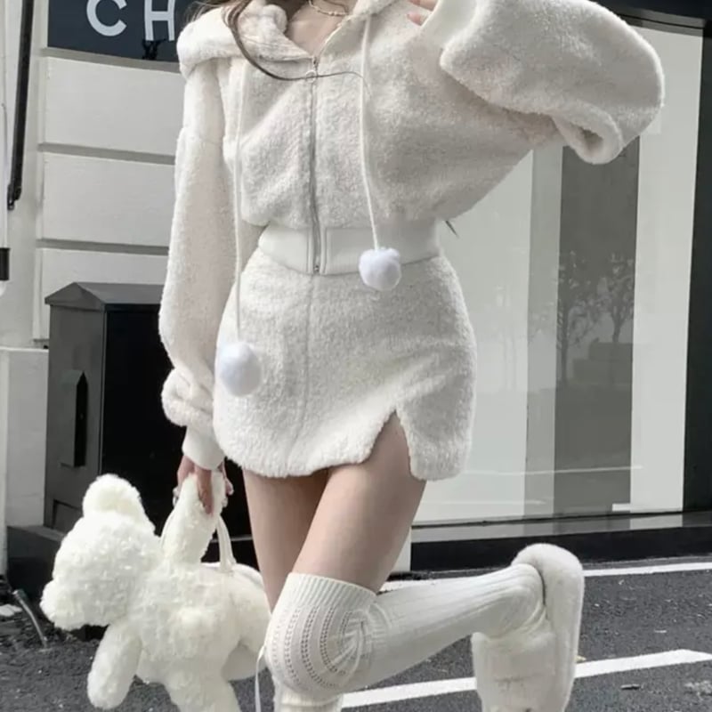 ホワイトボアセットアップ | ecrea