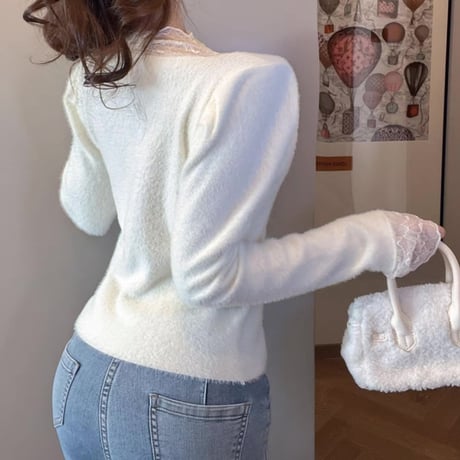 デコルテシースルーレーストップス