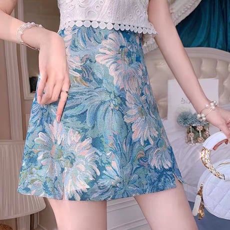 paint flower skirt