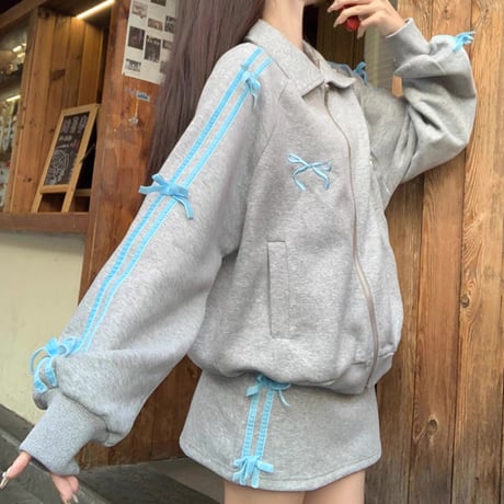 田口未彩様♡有栖なな様ご着用♡border ribbon setup 2色