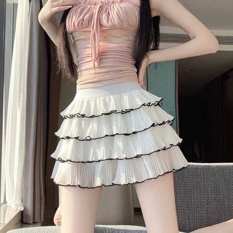 Tiered Frill Mini Skirt 2色