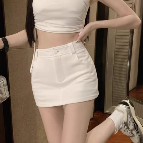 Simple tight skirt 2色