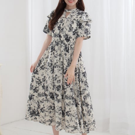 nuance flower frill dress