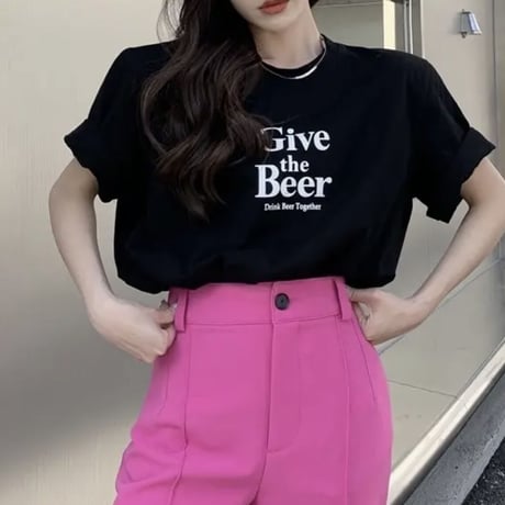 Give the Beer 前後ロゴTシャツ 2色