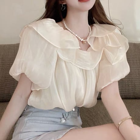 ランタンスリーブトップス2色