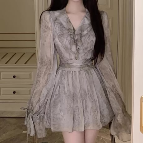 nuance chiffon flare op