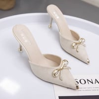 gold ribbon shoes 3色