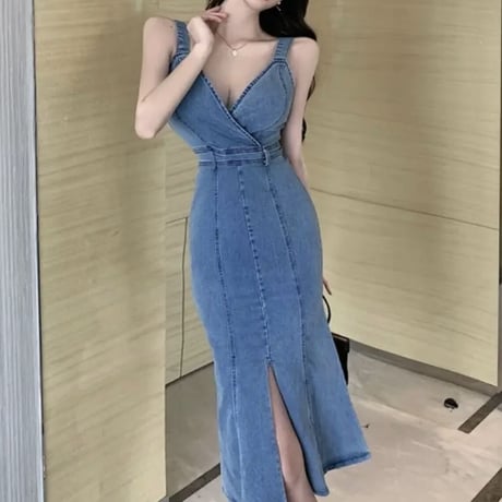 ノースリdenimマーメイドワンピ