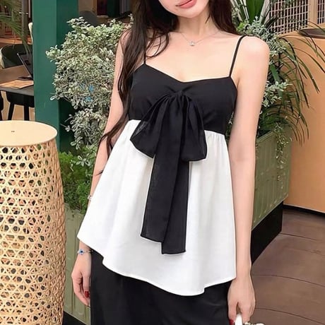 Ribbon Peplum Cami