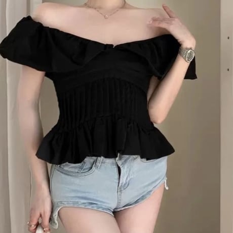puff off shoulder tops