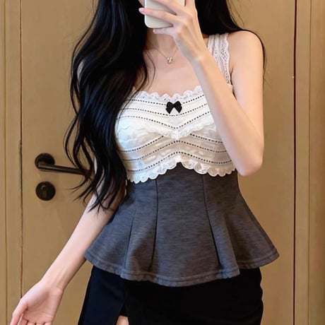 Ribbon Lace Top 2色