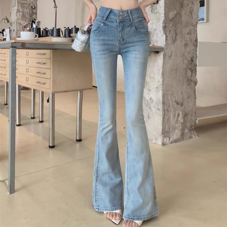 ガーリーデザインデニムパンツ