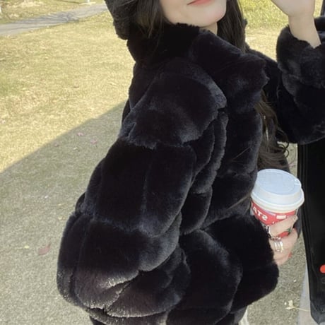 TERUMI様ご着用♡スクエアデザインファーコート3色