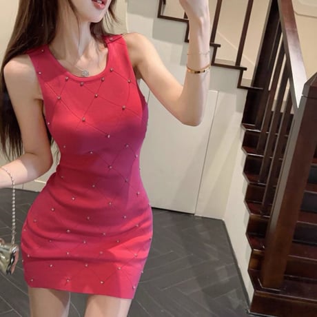 Crystal Knit Bodycon Dress 6色