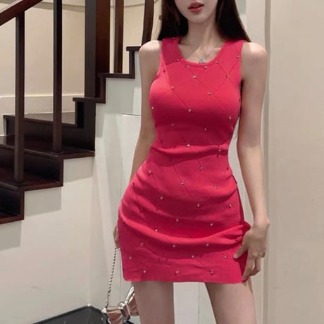 Crystal Knit Bodycon Dress 6色