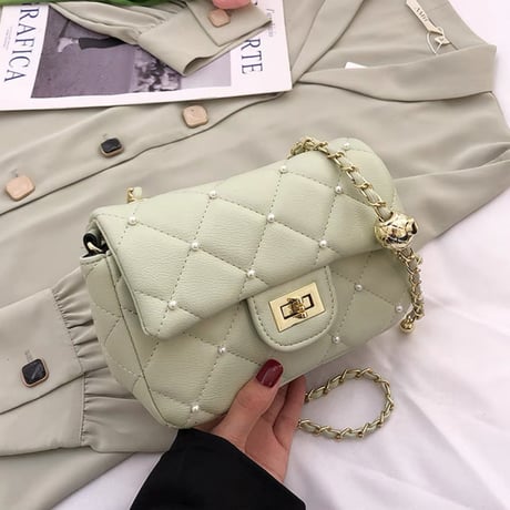 パール付きショルダーbag