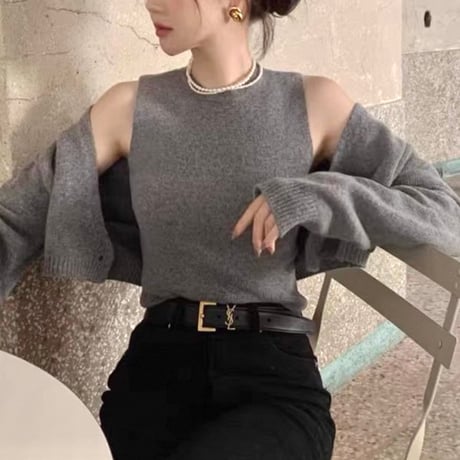 Gray Knit Set 4色