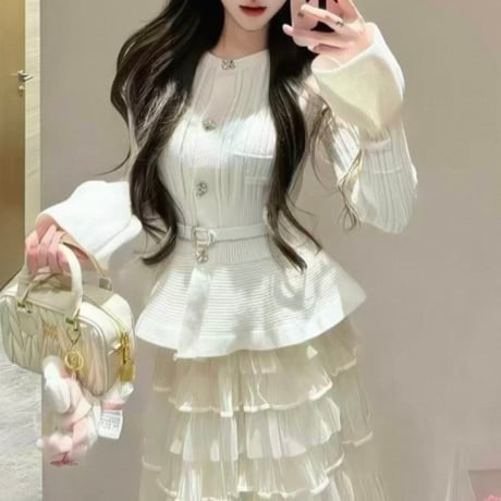 Peplum Knit Setup 2色