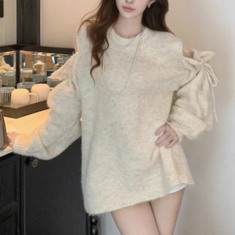 Ribbon Sleeve Knit