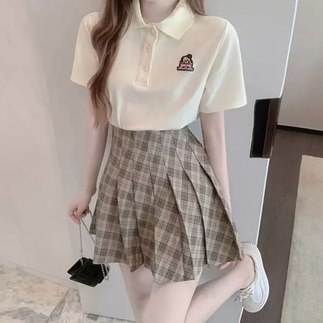 チェック柄プリーツスカート