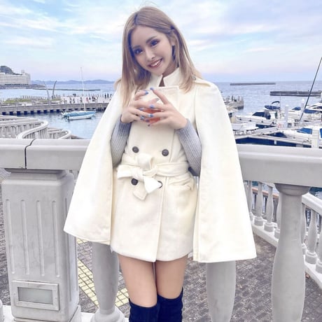 愛咲マリン様ご着用♡ダブルボタンマントコート2色