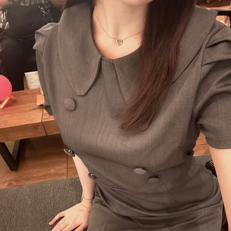瀬戸りこ様♡Hono様ご着用♡Retro Buttoned Charm Dress