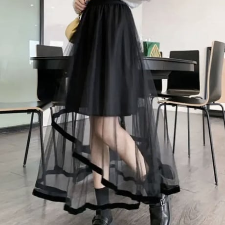 inner mini tulle skirt 2色