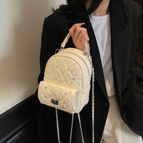 Bijou Quilted Mini Backpack 5色
