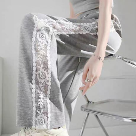 Lace Side Track Pants 3色
