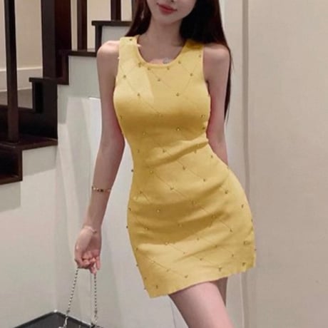 Crystal Knit Bodycon Dress 6色