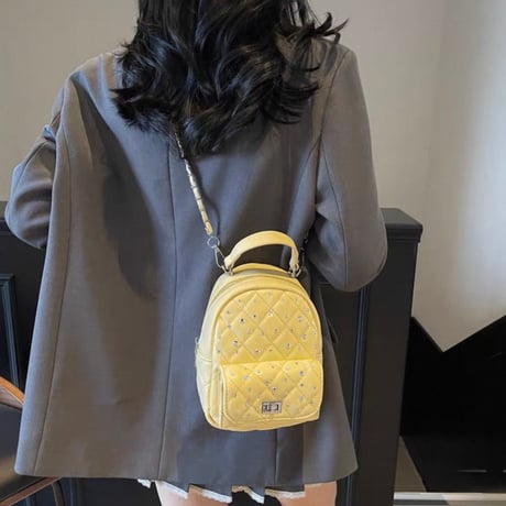 Bijou Quilted Mini Backpack 5色