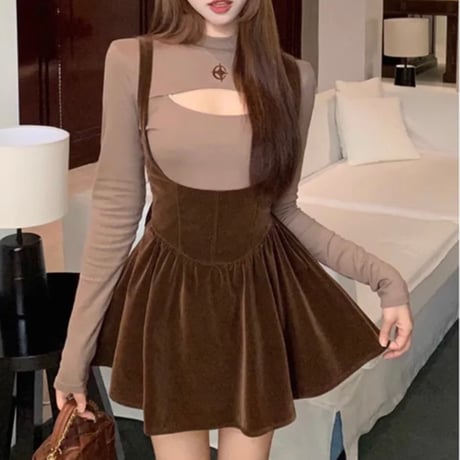 まゆぴちゅー様ご着用♡brown girly ベロア set